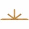 Ekena Millwork Saratoga Rough Sawn Timber Gable Bracket, Western Red Cedar, 84"W x 31"H x 2"D x 4"F, 9/12 Pitch GBW084X31X0204SAR00RWR - alternate 1